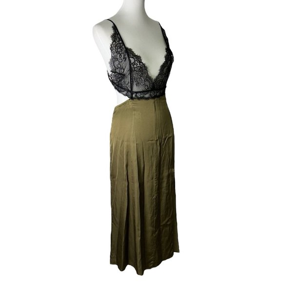 Anthropologie Other - NEW Anthropologie Lace Satin Chemise Womens Size 14 Slip Dress Lingerie
